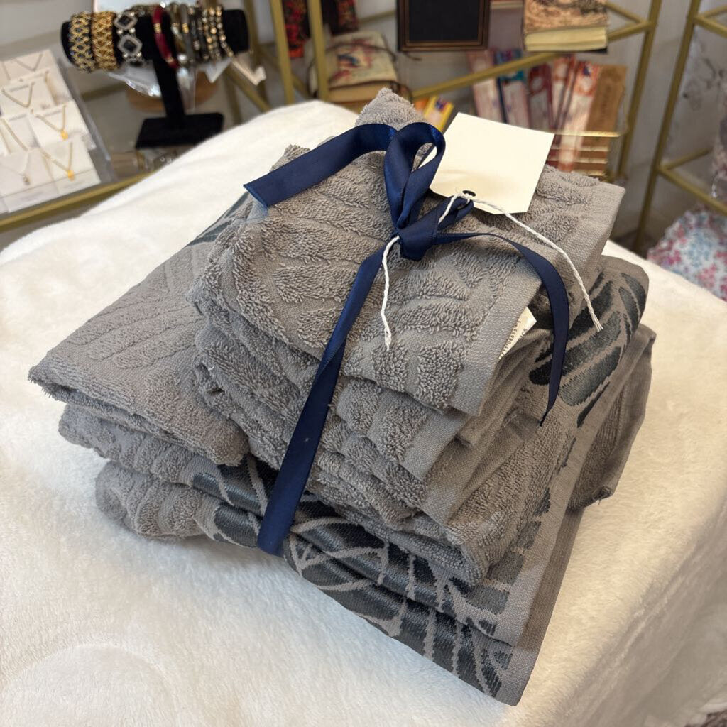 11 PIECE TOWEL SET GREY