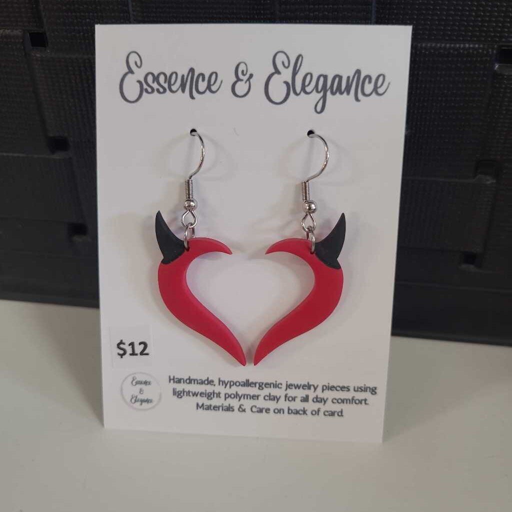 SPLIT DEVIL HEARTS - SILVER