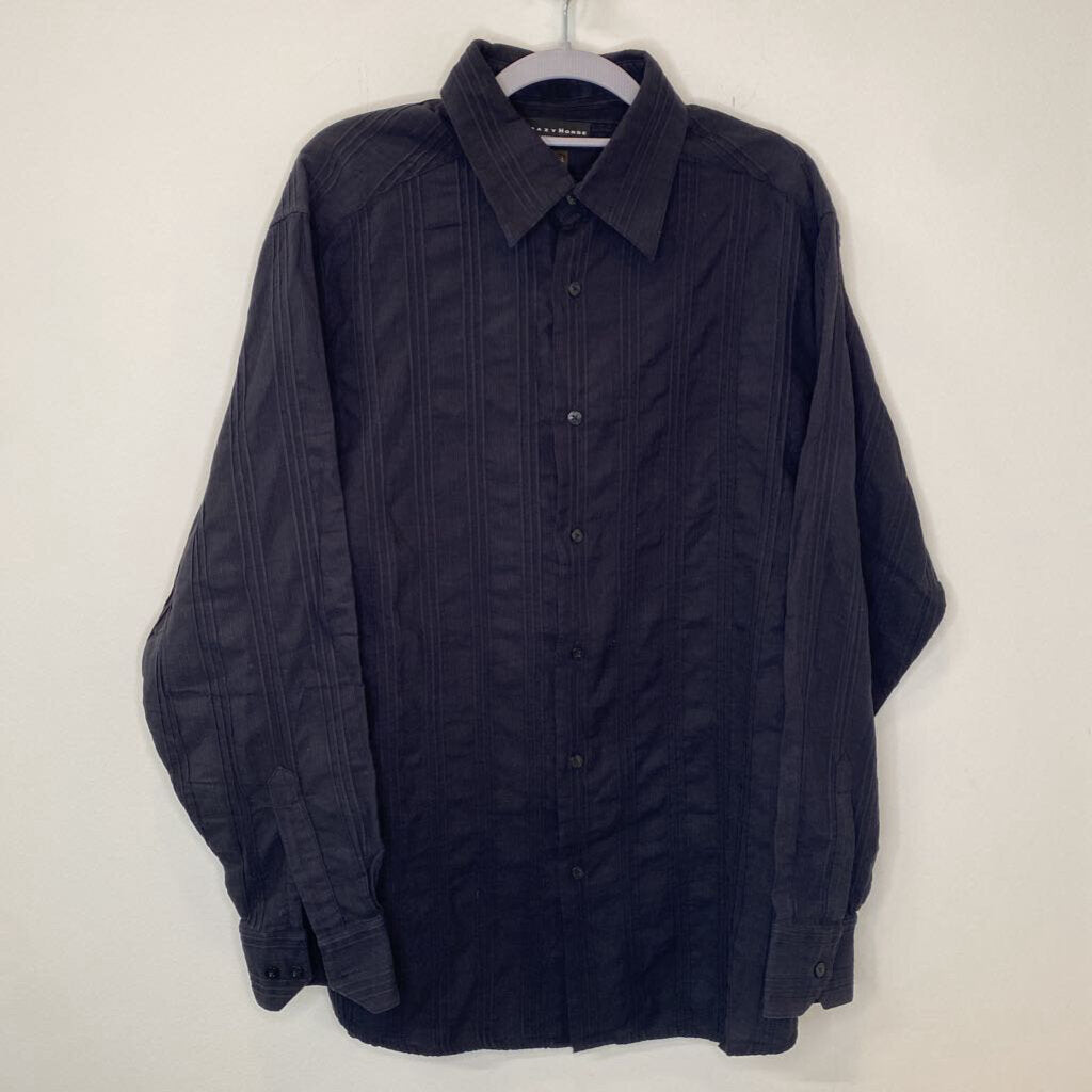 CRAZY HORSE - BLACK L/S BUTTON-UP