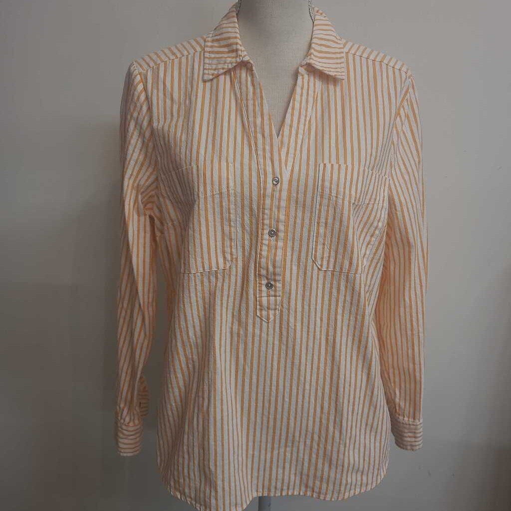 ORANGE & WHITE COTTON SHIRT