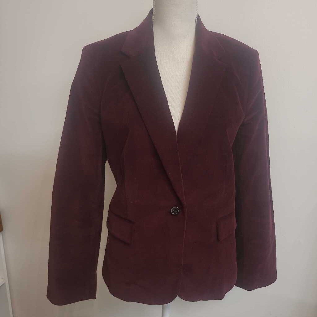 BURGANDY VELVET BLAZER
