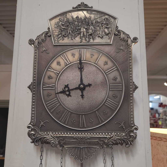 VTG GERMAN SKS ZINN PEWTER WALL CLOCK