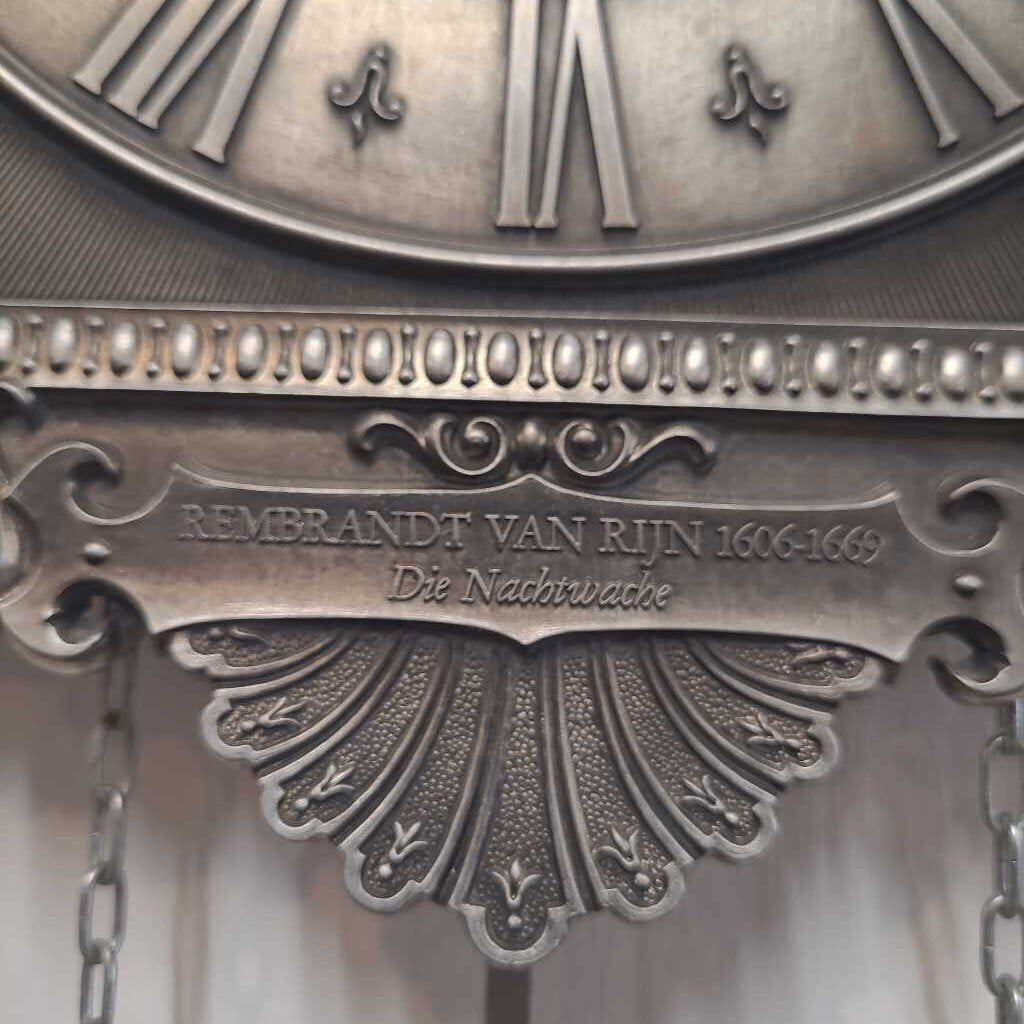 VTG GERMAN SKS ZINN PEWTER WALL CLOCK