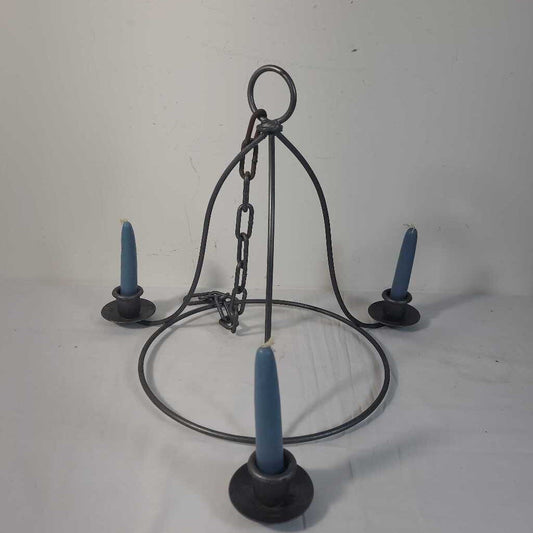 METAL CANDLE CHANDELIER