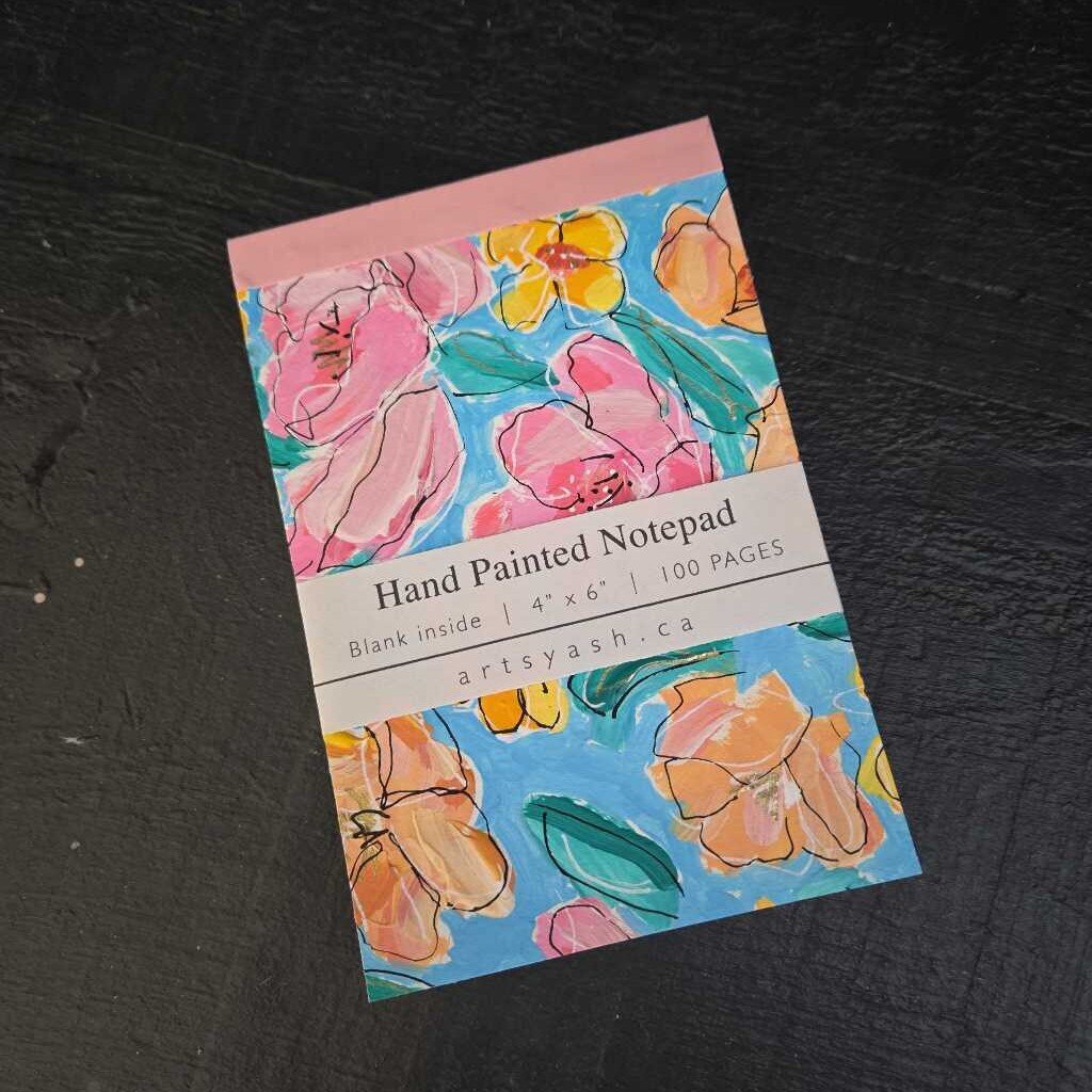 Notepad - Hand painted - Pink