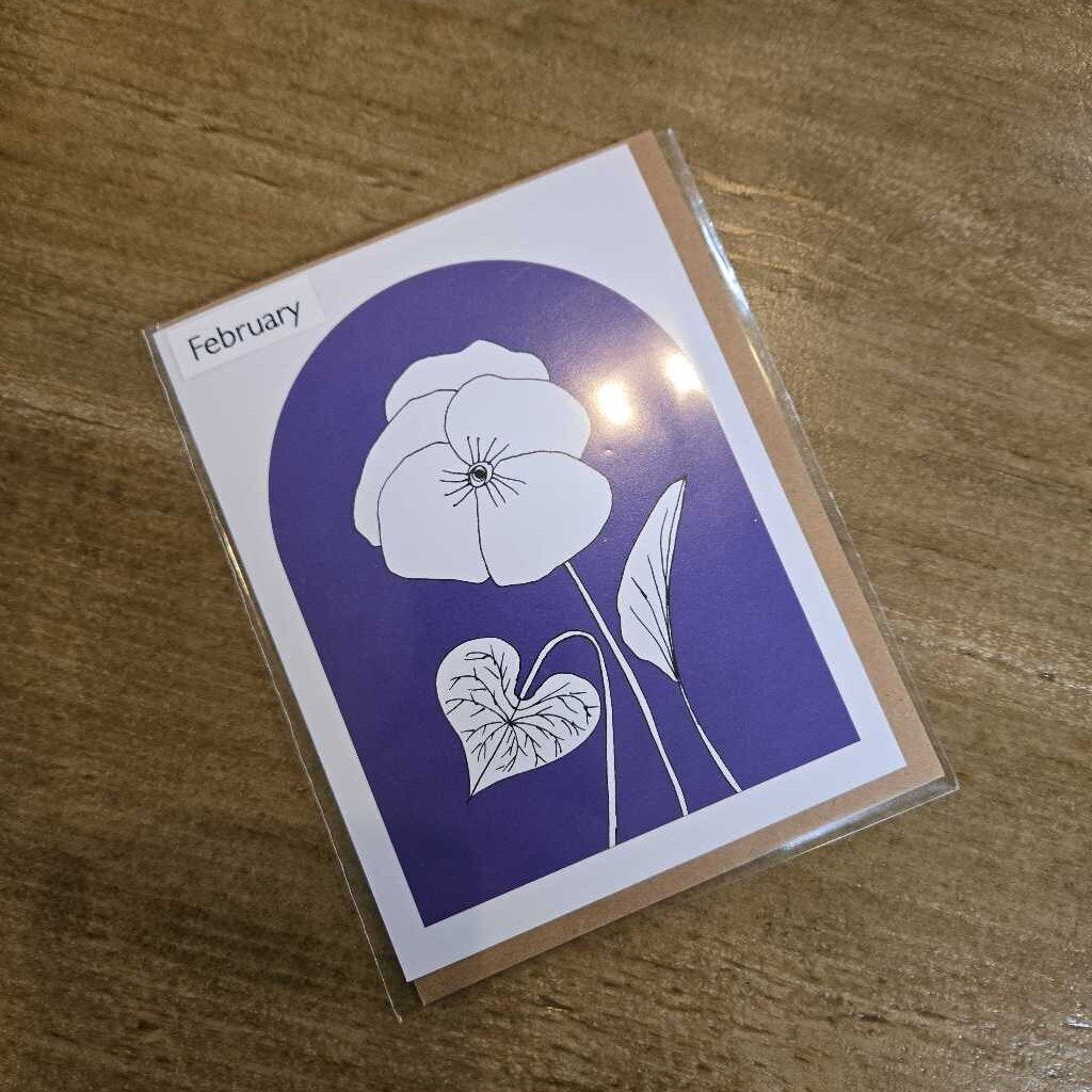 Card - Birth month flower - February