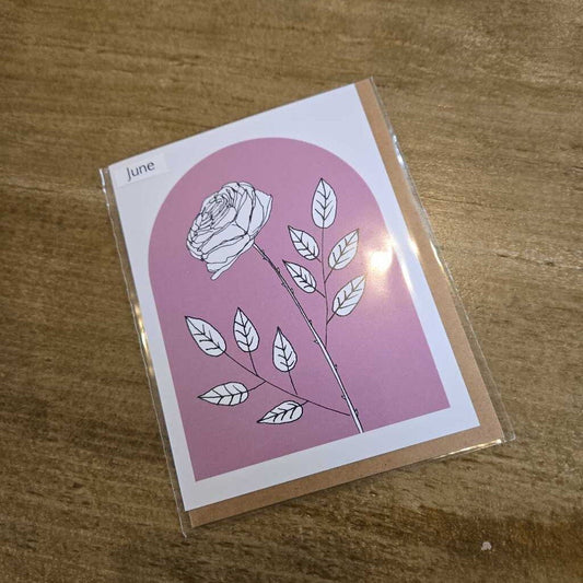Card - Birth month flower - June