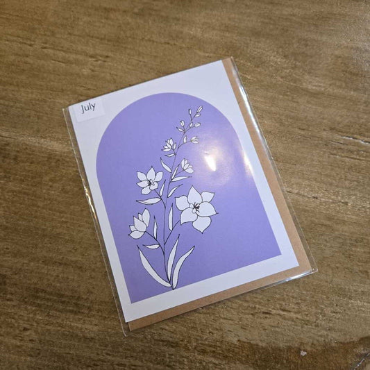 Card - Birth month flower - July