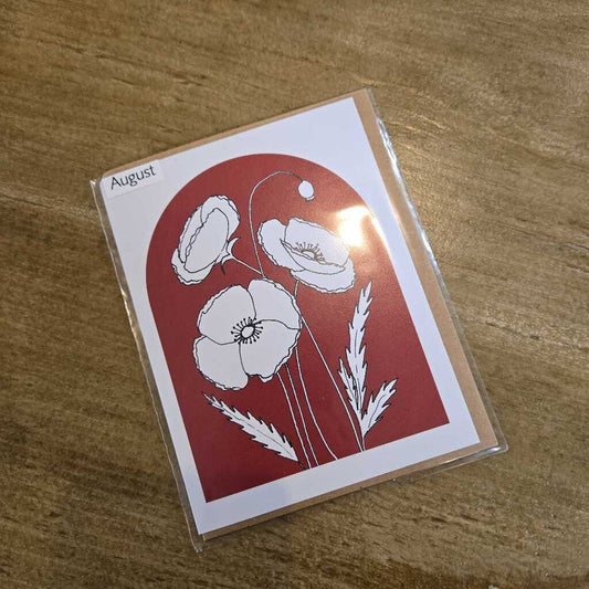 Card - Birth month flower - August