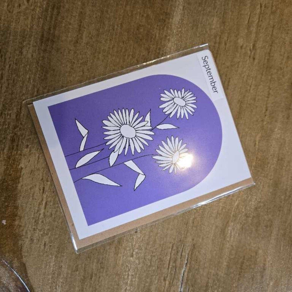 Card - Birth month flower - September