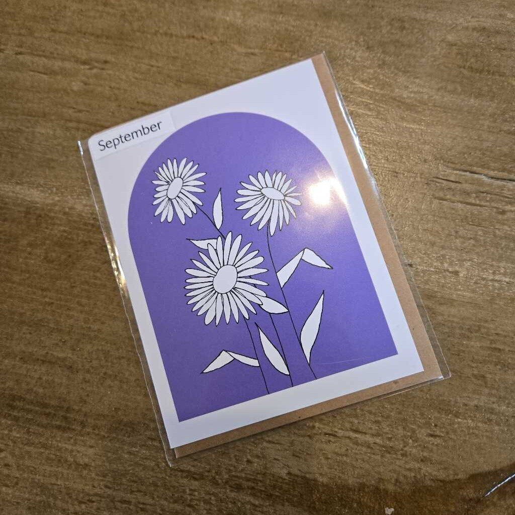Card - Birth month flower - September