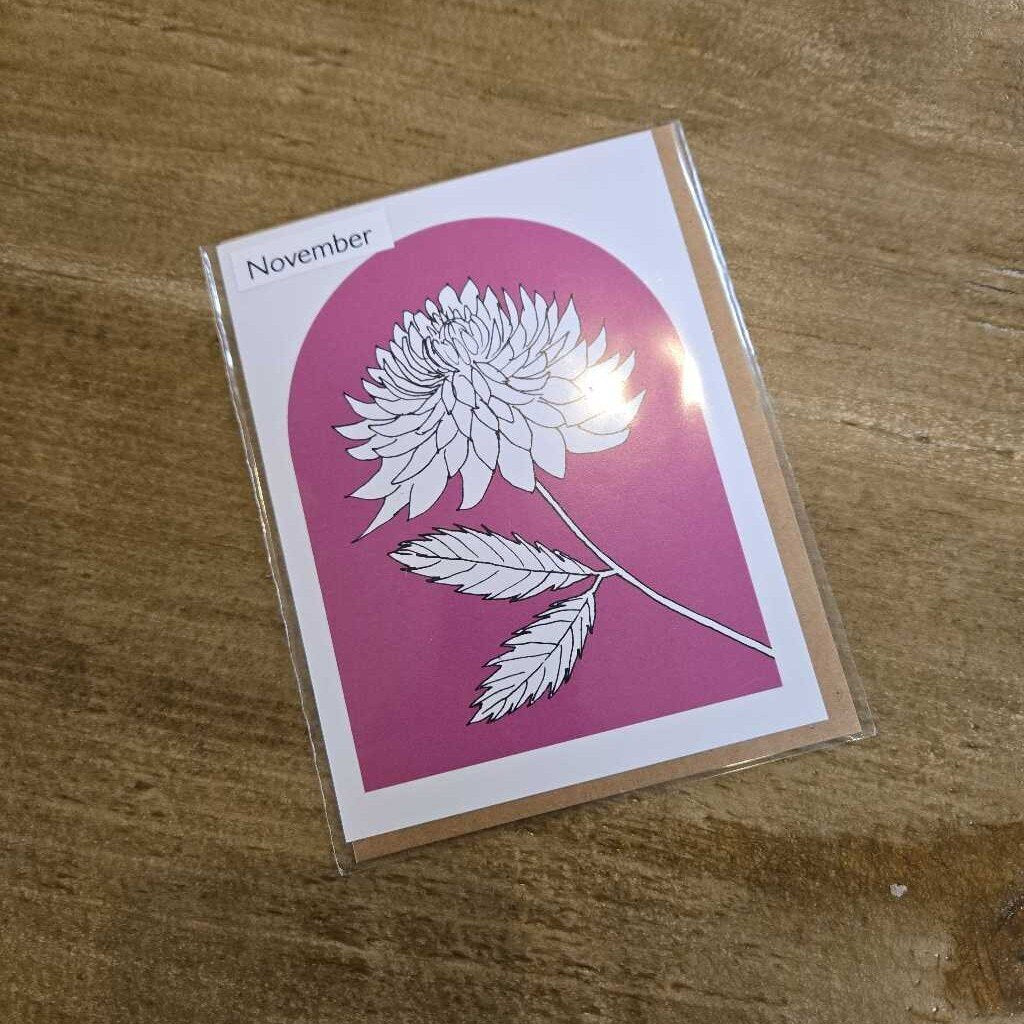 Card - Birth month flower - November