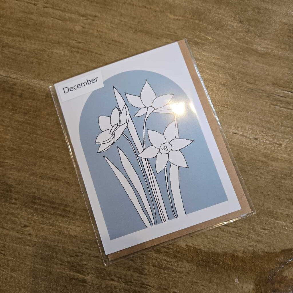 Card - Birth month flower - December
