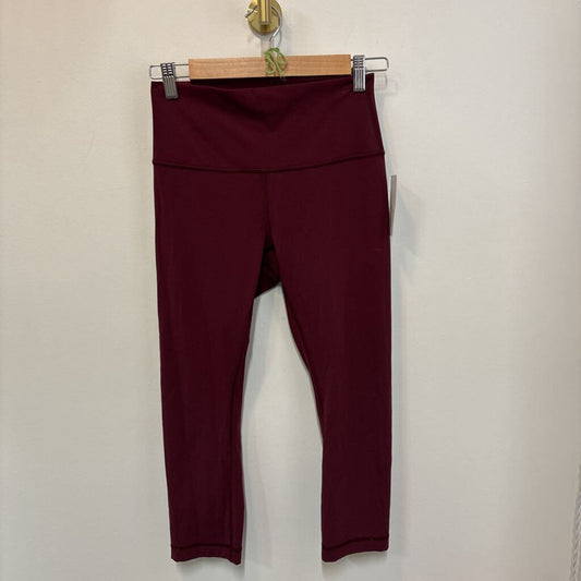 LULULEMON CROPPED BURGENDY LEGGINGS
