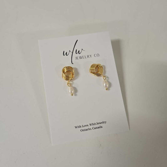 KNOT & PEARL EARRING