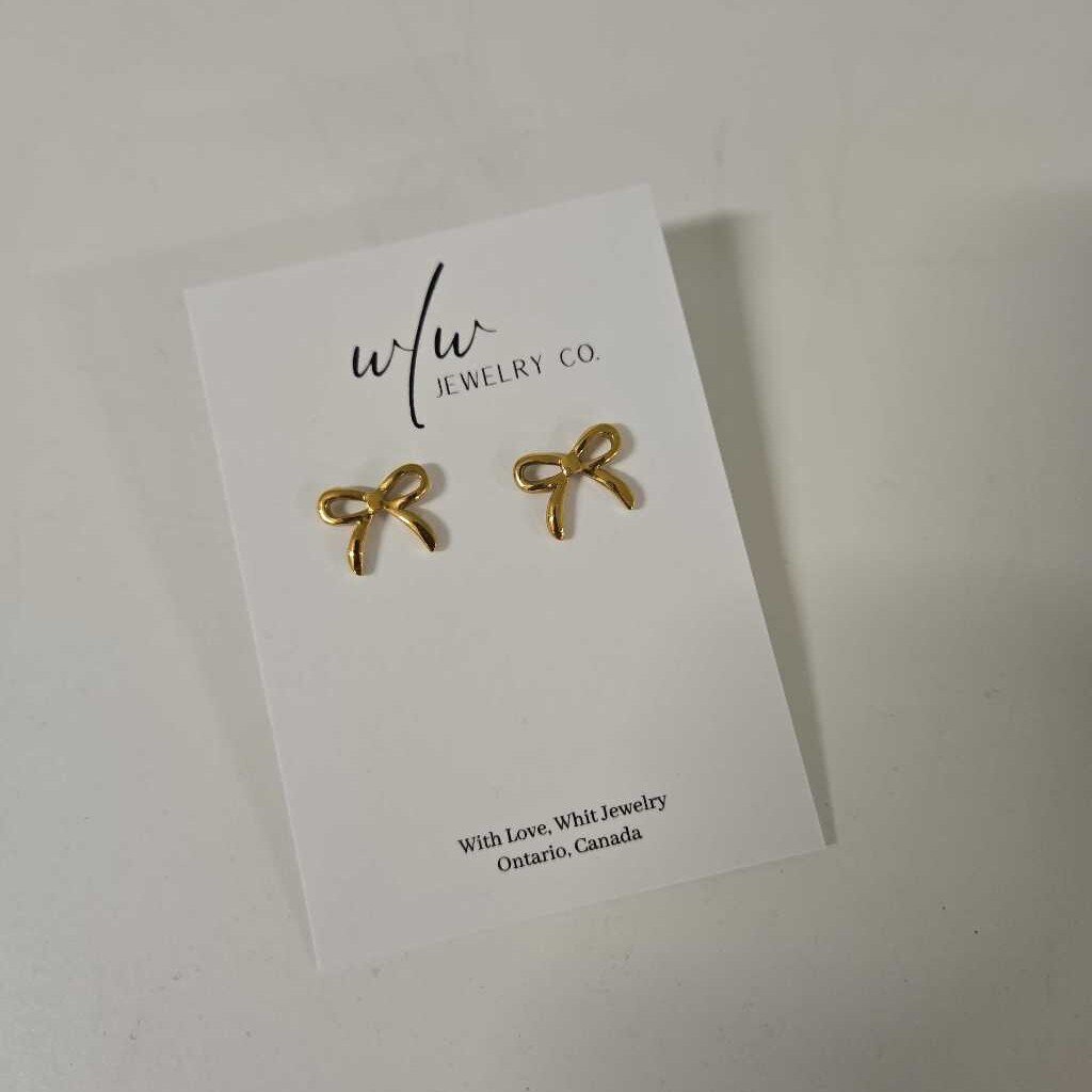 S/S BOW STUDS - GOLD