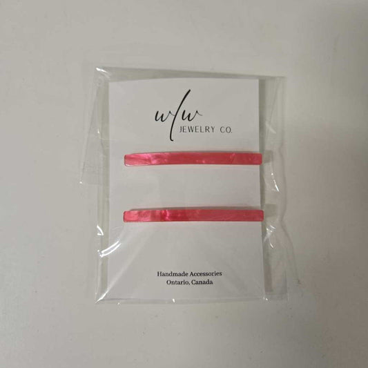 FUSCHIA HAIR PINS (2 PK)