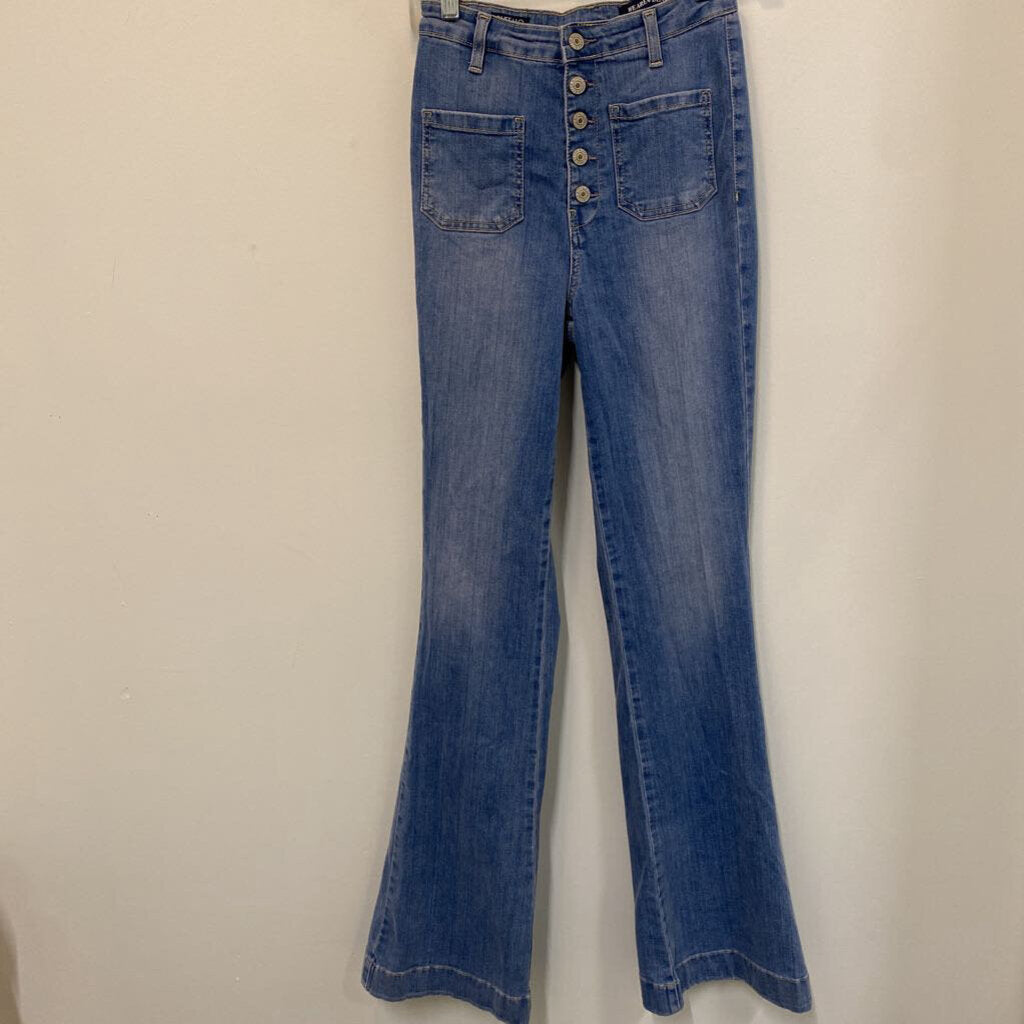 BUFFALO DAVID BITTON - LIGHT BLUE HIGH-RISE FLARED JEANS