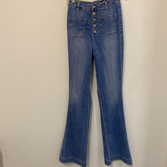 BUFFALO DAVID BITTON - LIGHT BLUE HIGH-RISE FLARED JEANS