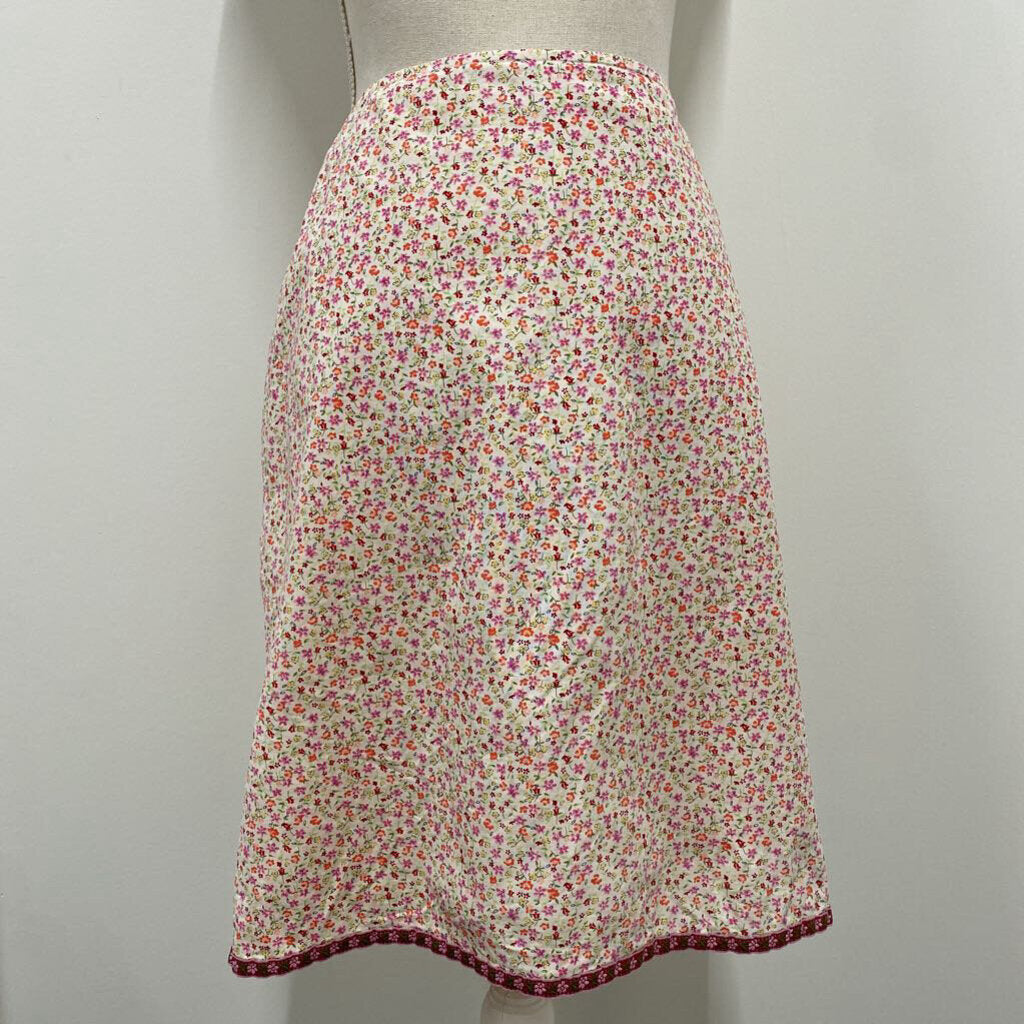 JUNCTURE - PINK/WHITE FLORAL MIDI SKIRT