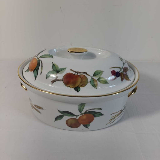 ROYAL WORCESTER EVESHAM LIDDED CASSEROLE DISH