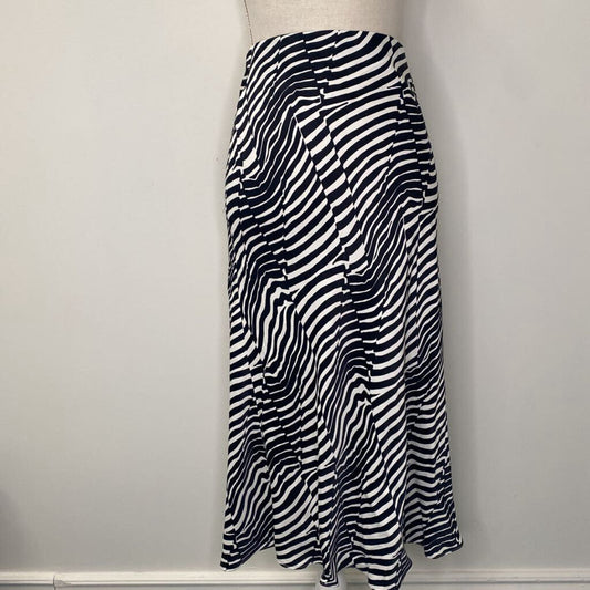 HUDSON - B/W STRIPED SLIP SKIRT
