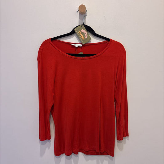 MAX MARA - 3/4 SLEEVE RED KNIT TOP