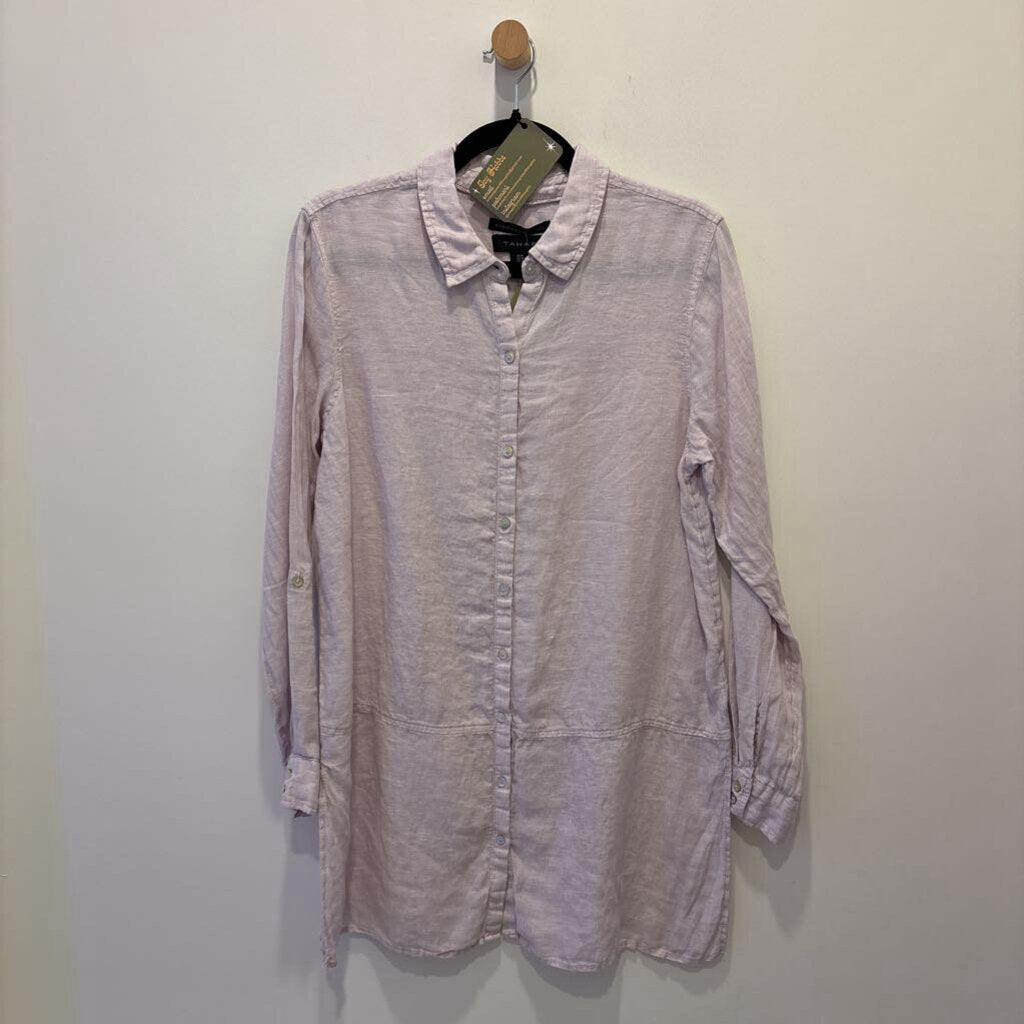TAHARI - 100% LINEN BUTTON UP SHIRT