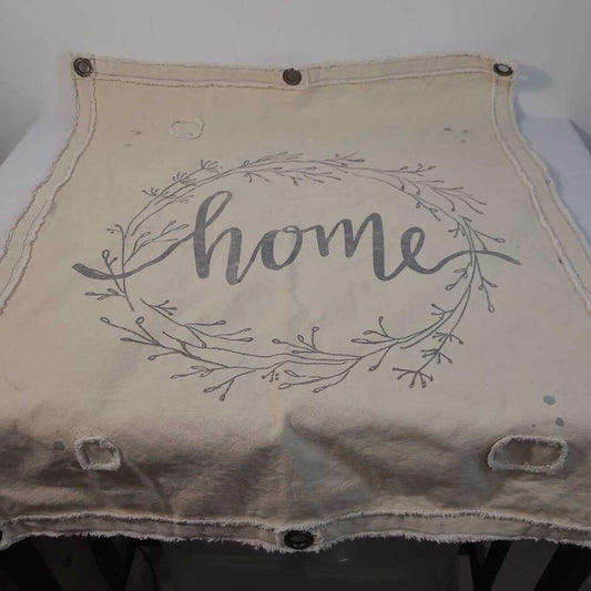 "HOME" CANVAS WALL BANNER