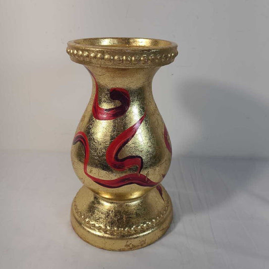 CERAMIC GOLD LEAF CANDLE HOLDER