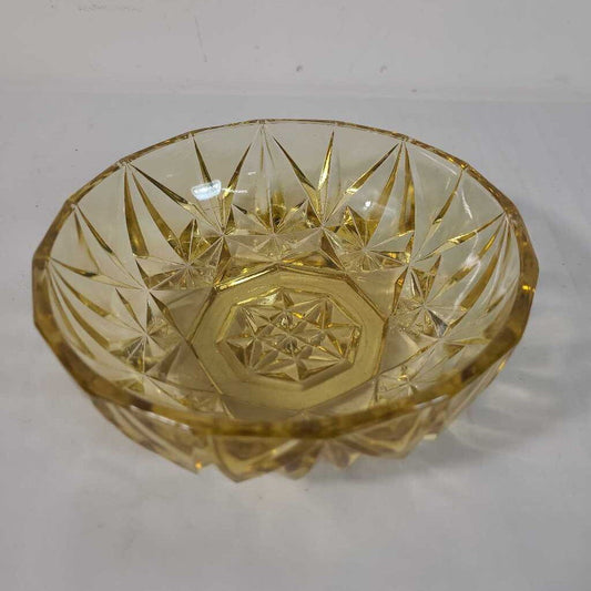 VTG AMBER GLASS BOWL