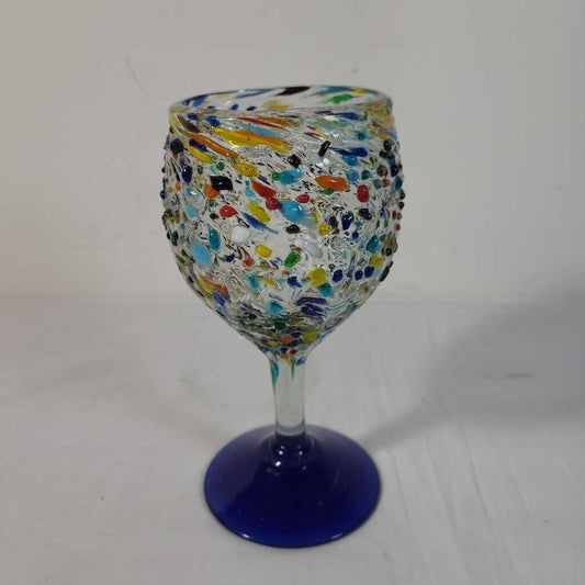 BLOWN GLASS GOBLET