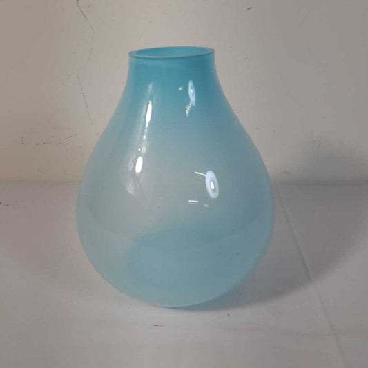 LIGHT BLUE GLASS VASE