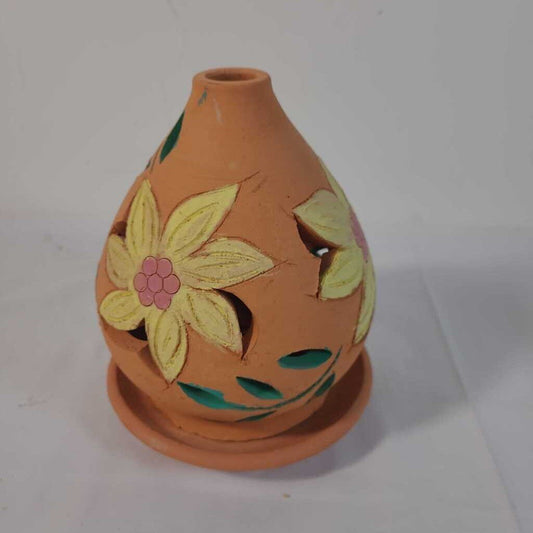 TERRA COTTA TAPER CANDLESTICK HOLDER