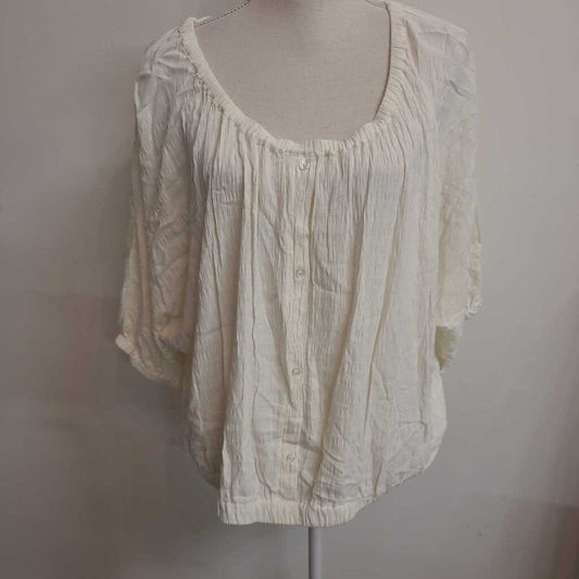 CREAM CROPPED PHEASANT TOP