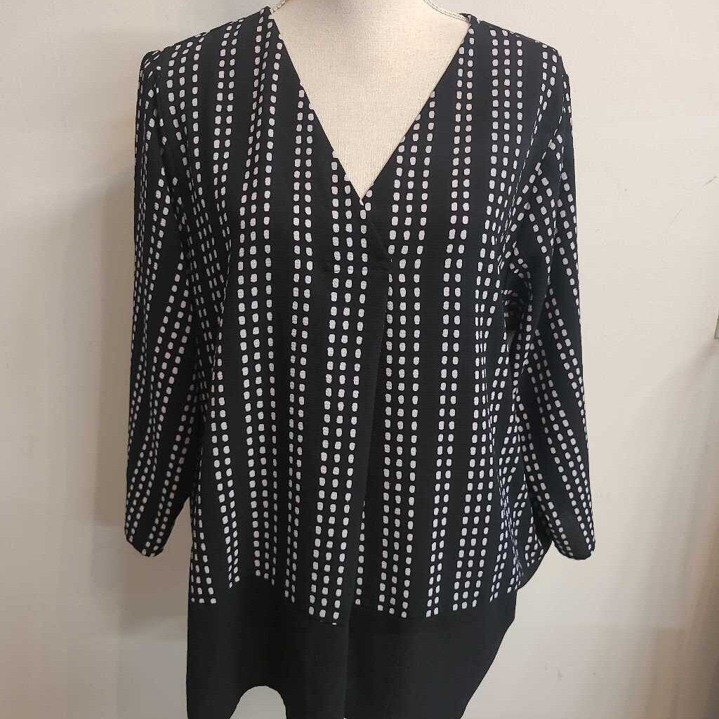 BLK&WHT BLOUSE
