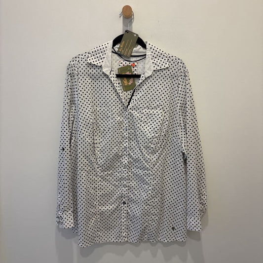 TRIANGLE BY S. OLIVER - POLKA DOT BUTTON UP SHIRT