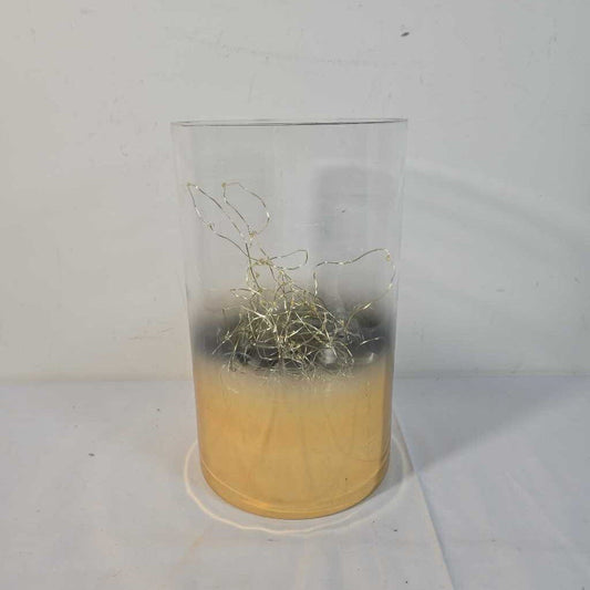 GOLD OMBRE VASE W/FAIRY LIGHTS - TESTED