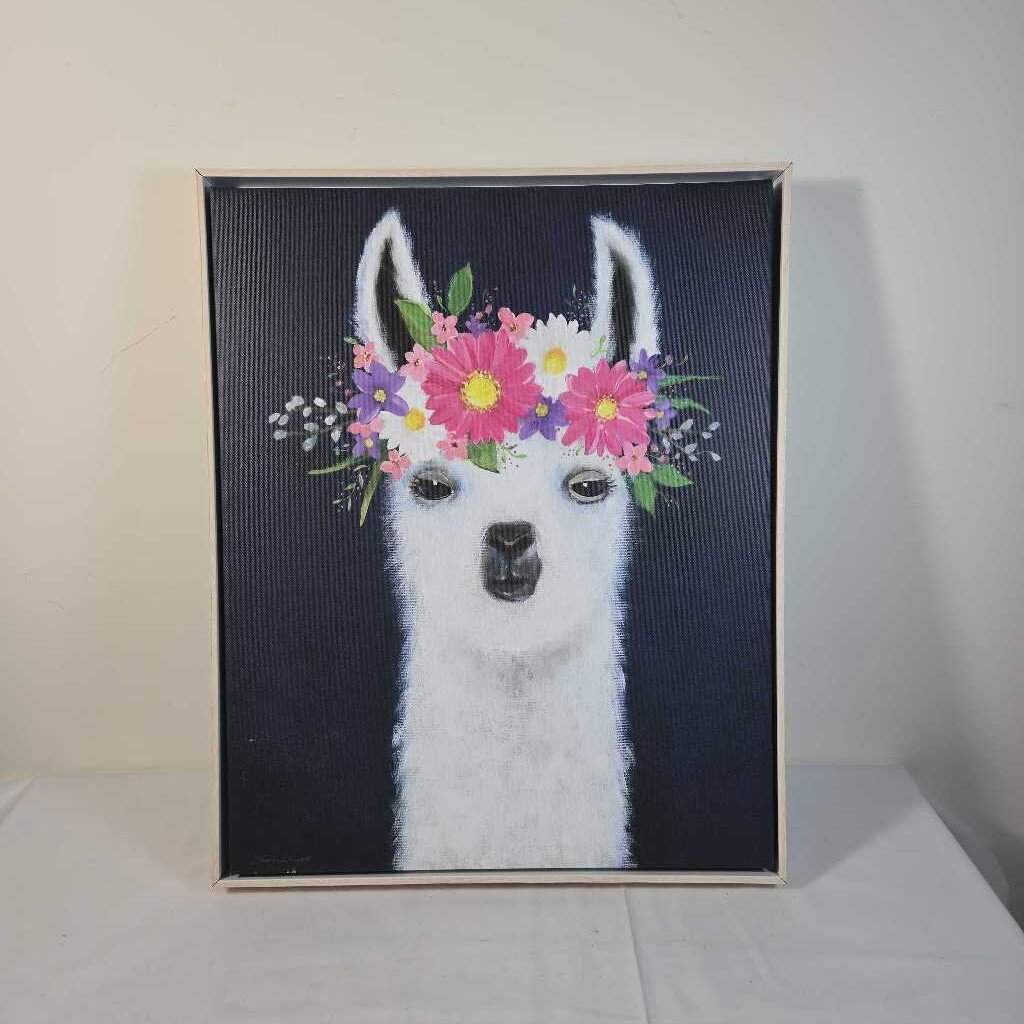 LLAMA FRAMED CANVAS A