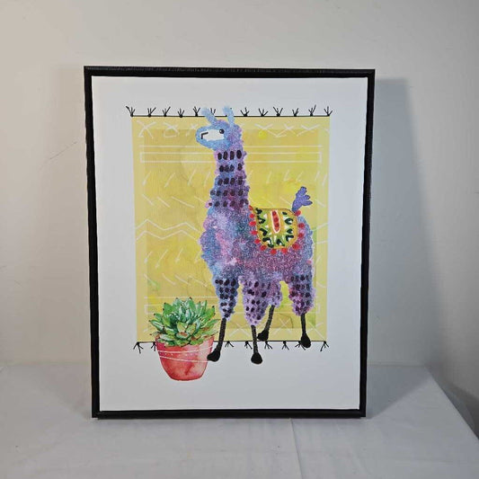 LLAMA FRAMED CANVAS B