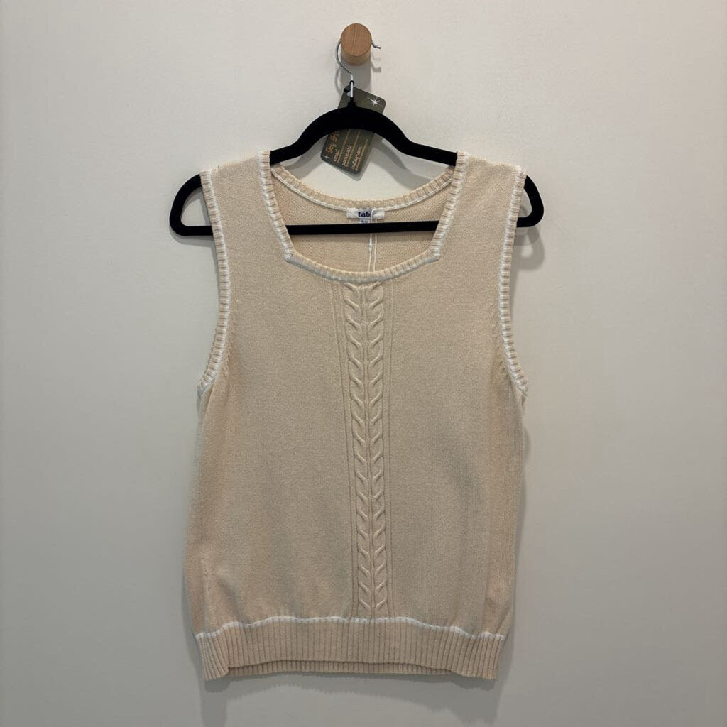 TABI - CREAM KNIT TANK (HAS MATCHING SWEATER)