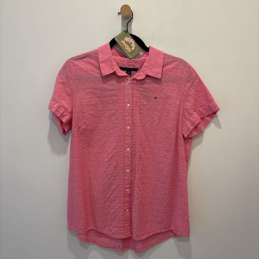 TOMMY HILFIGER SHORT SLEEVE BUTTON UP SHIRT