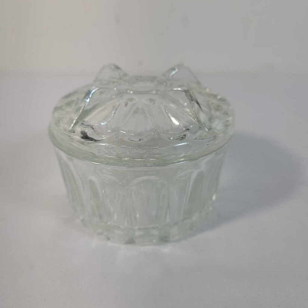 2pc GLASS TRINKET DISH