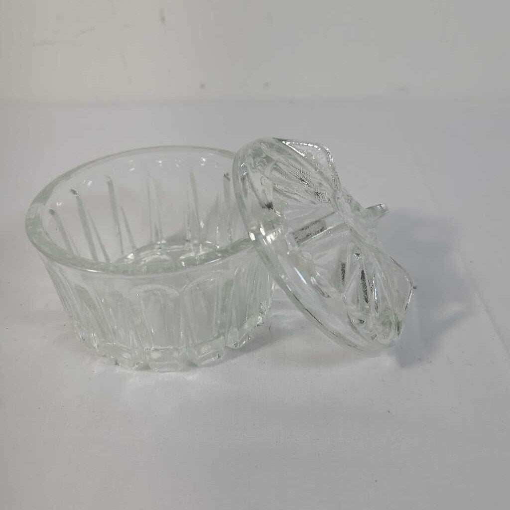 2pc GLASS TRINKET DISH