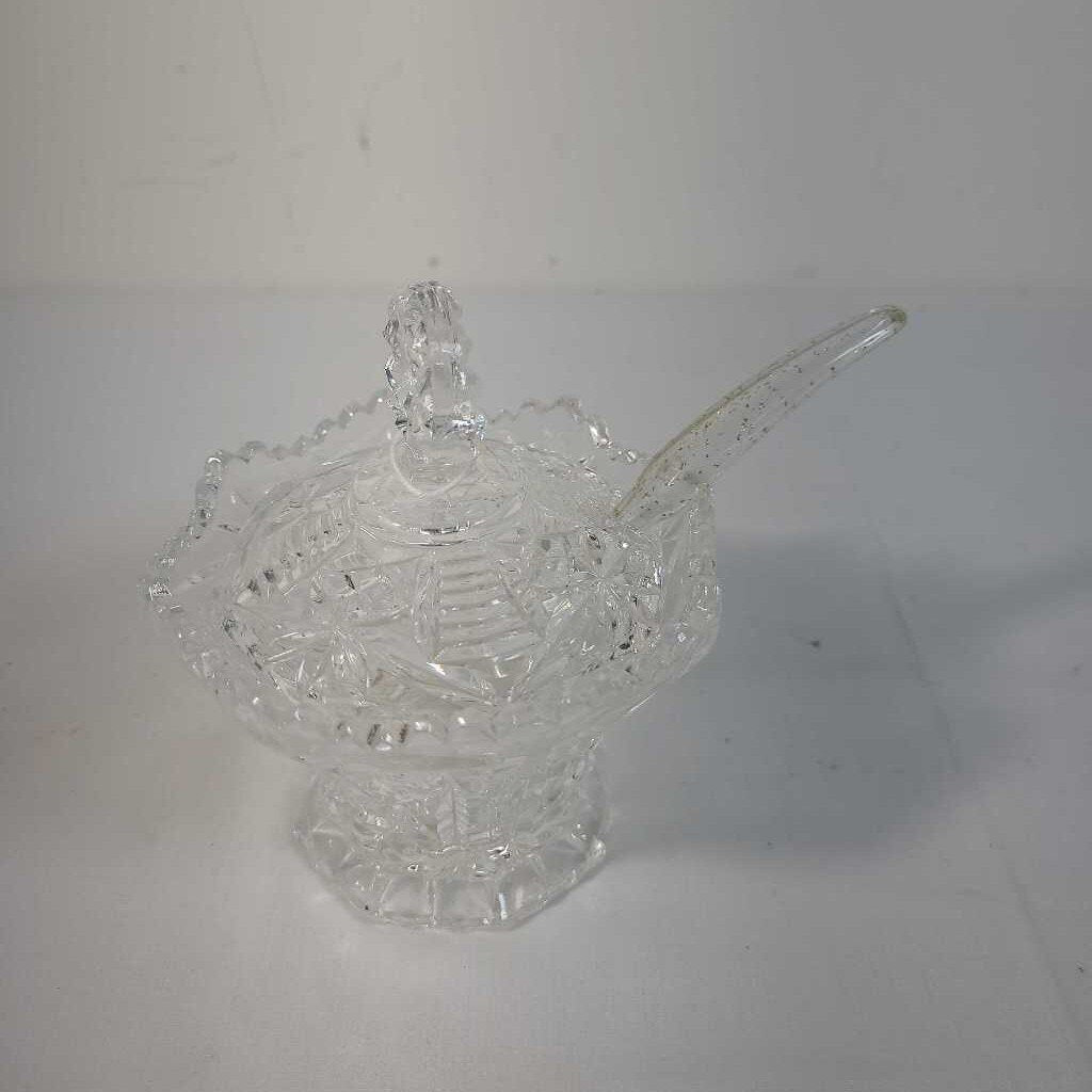 3pc LIDDED SUGAR DISH W/SPOON