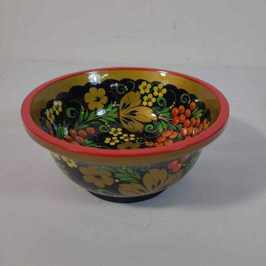 SM HAND PAINTED RUSSIAN WOOD BOWL