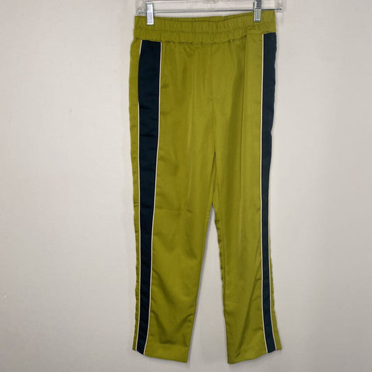 SCOTCH & SODA - CHARTREUSE STRIPED SATIN PANTS