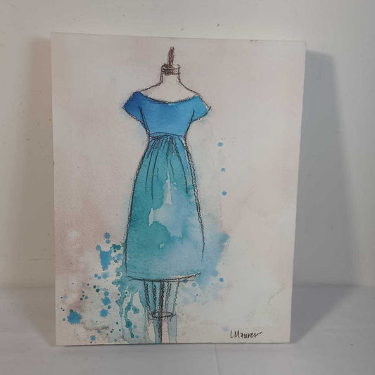 BLUE DRESS CANVAS
