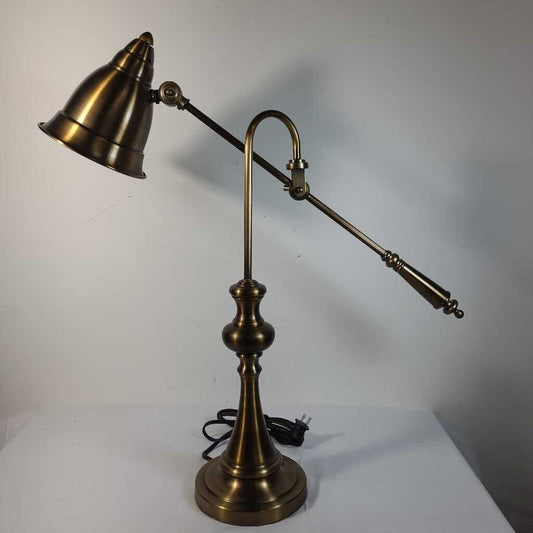 BRASS SWING ARM TABLE LAMP