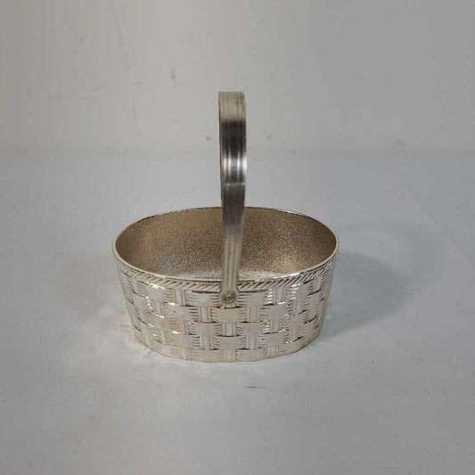 SILVER PLATE WOVEN BASKET